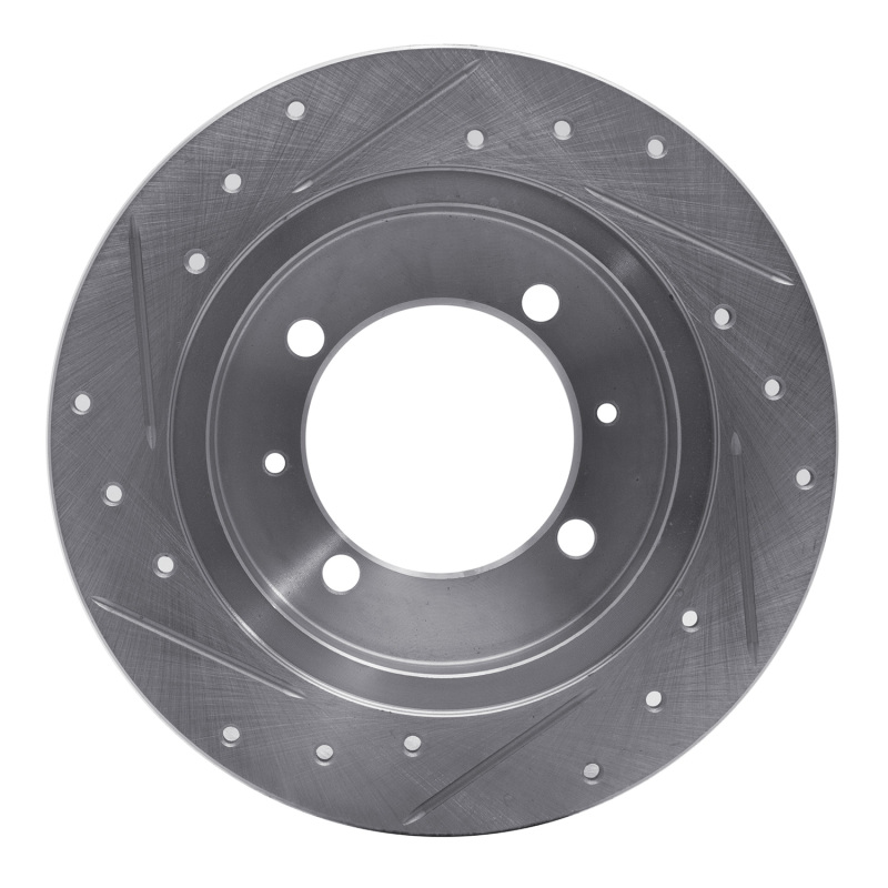 Mitsubishi Space Star Brake Rotor (1) - Rear Right - R1 Concepts - Drilled & Slotted - Silver - `00-`07